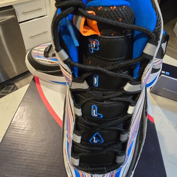 FILA - Men's Grant Hill 3 Shoes (1BM01289 132) Basketball White/Blue Size 12 NEW - Picture 2 of 10